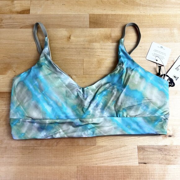 Prana Bikini Top Size Small Willow Falls Reversible Top Mirage Blue Green NEW - Picture 1 of 5